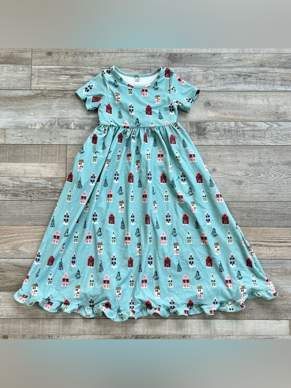 Jane + Jo Girls Holiday Houses Long Gown Size 4